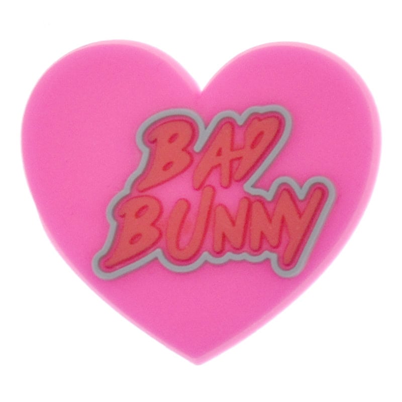 Bad Bunny in pink heart 348-11 Shoe Charm
