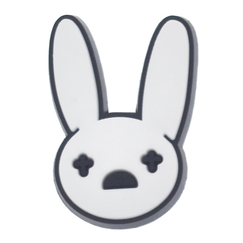 White bunny face from Bad Bunny 348-13 Shoe Charm