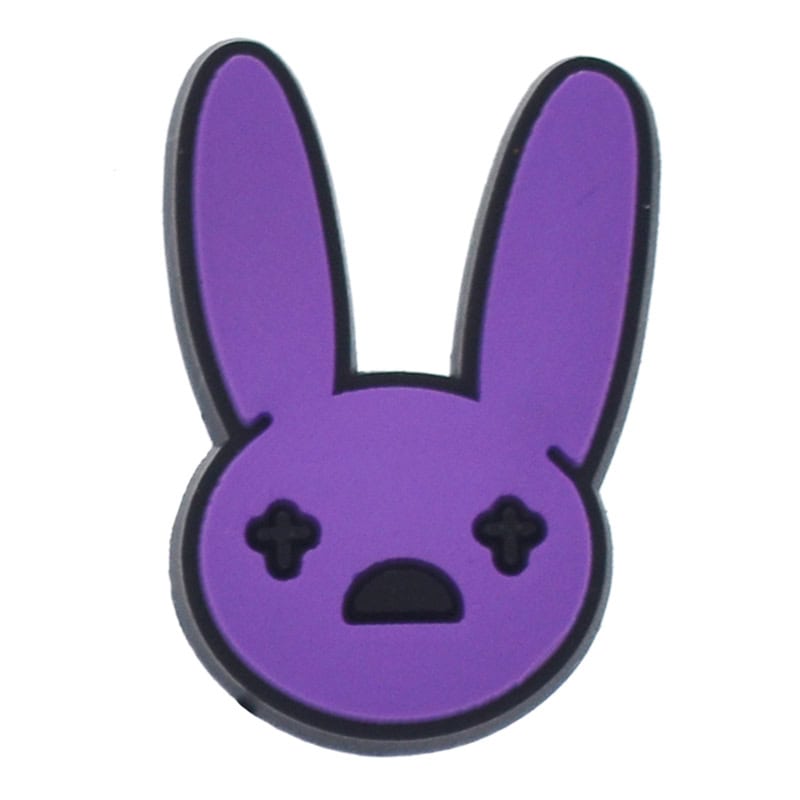 Purple bunny face from Bad Bunny 348-14 Shoe Charm