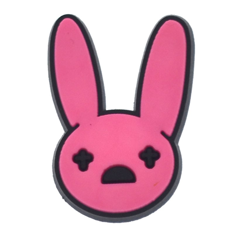 Pink bunny face from Bad Bunny 348-16 Shoe Charm