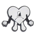 White Bad Bunny Heart 348-26 Shoe Charm