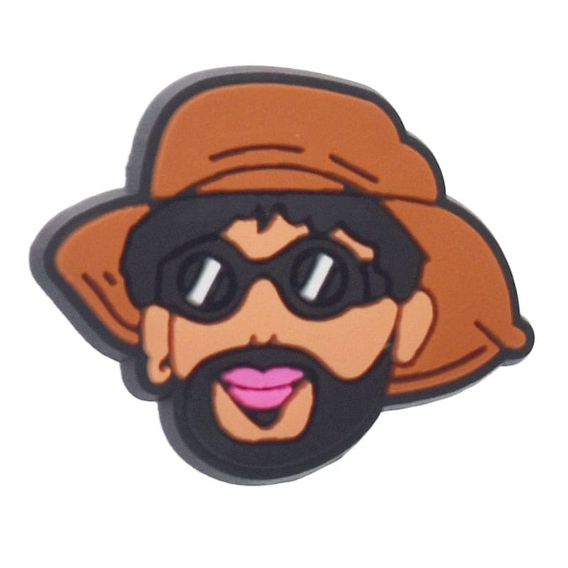 Bad Bunny Rapper head wearing hat 348-32 Shoe Charm