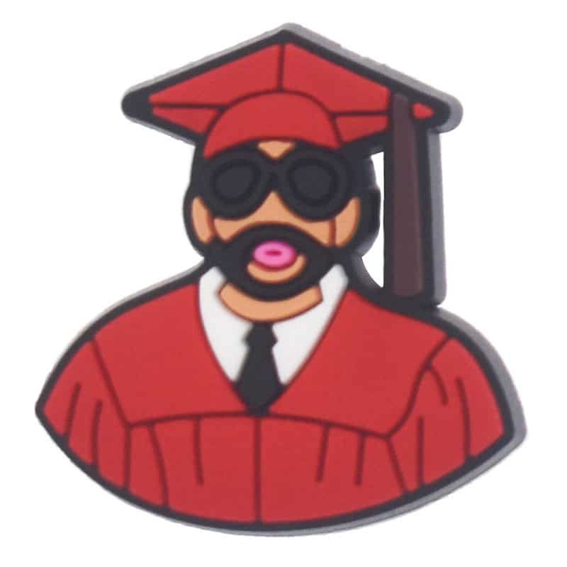 Bad Bunny red graduation 348-37 Shoe Charm