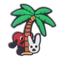 Bad Bunny Heart & Bunny around palm tree 348-39 Shoe Charm