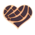 Choco heart CONCHA sweetbread 351-01 - Shoe Charm