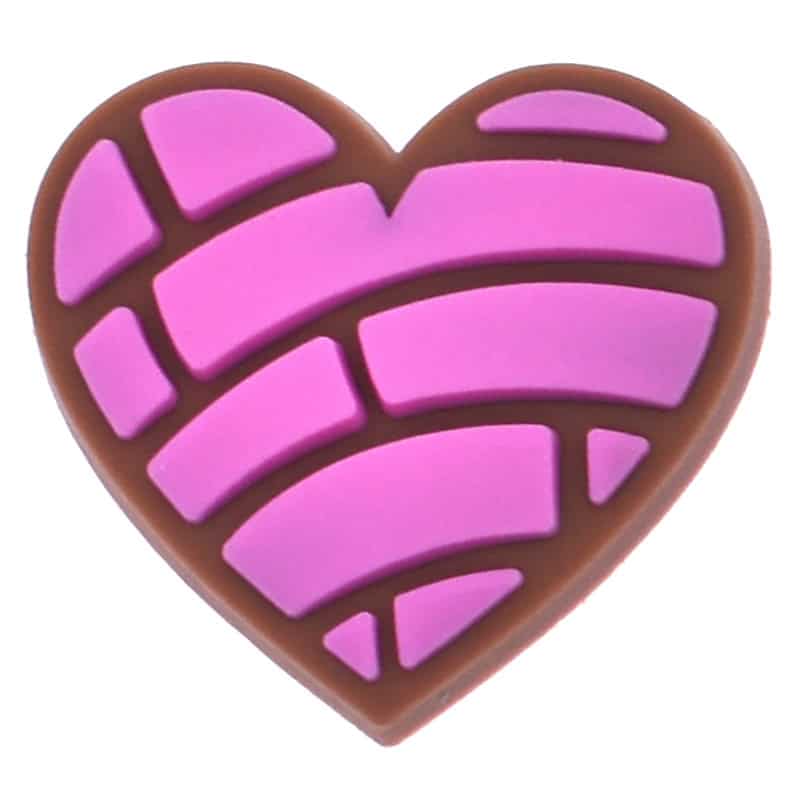 Raspberry heart CONCHA sweetbread 351-14 - Shoe Charm