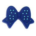 Blue spotted hair bow 359-03 - Shoe Charm