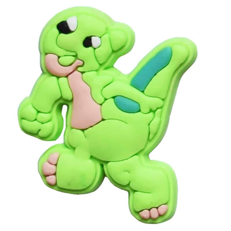 Green baby running Dinosaur 36-18 Shoe Charm