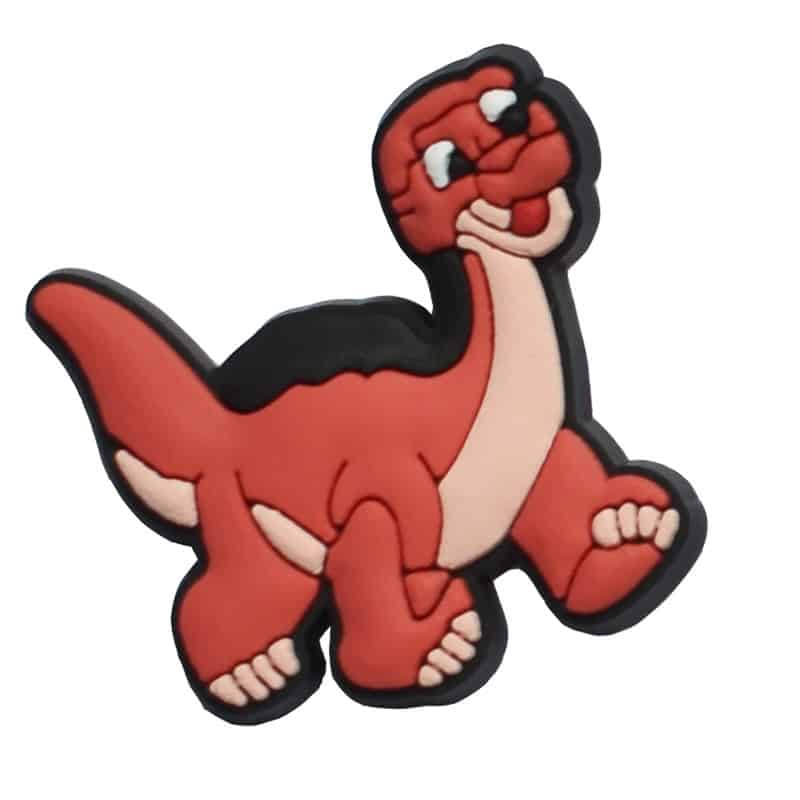 Little orange plodding Dinosaur 36-19 Shoe Charm