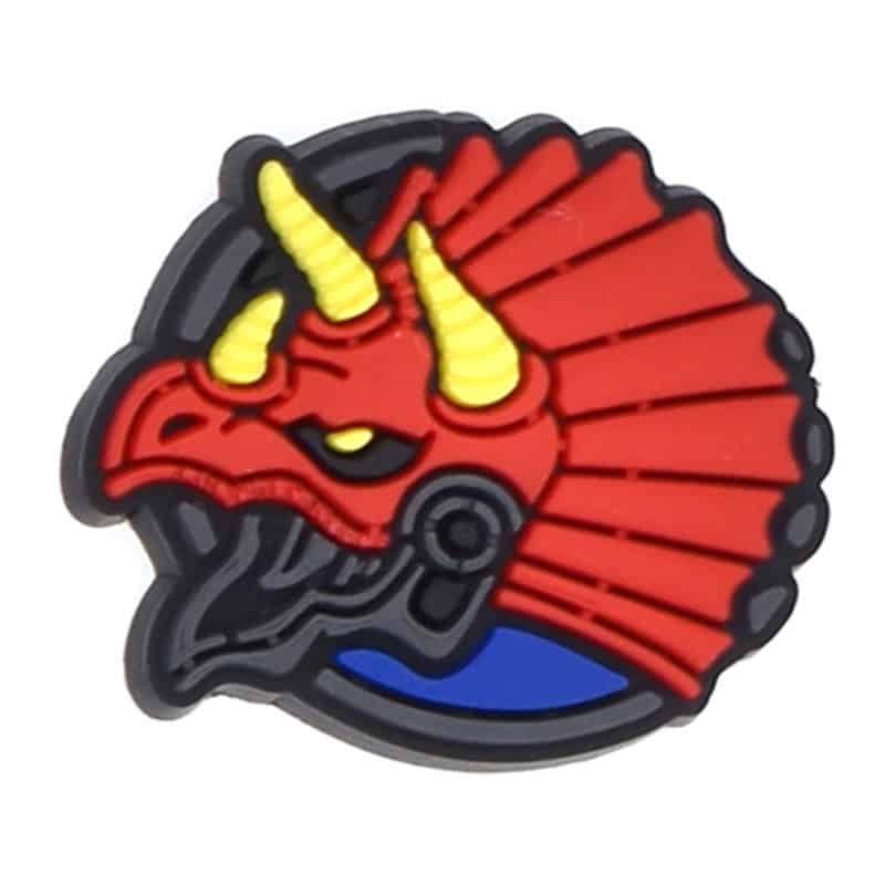 Red styrocaurus head Dinosaur 36-33 Shoe Charm