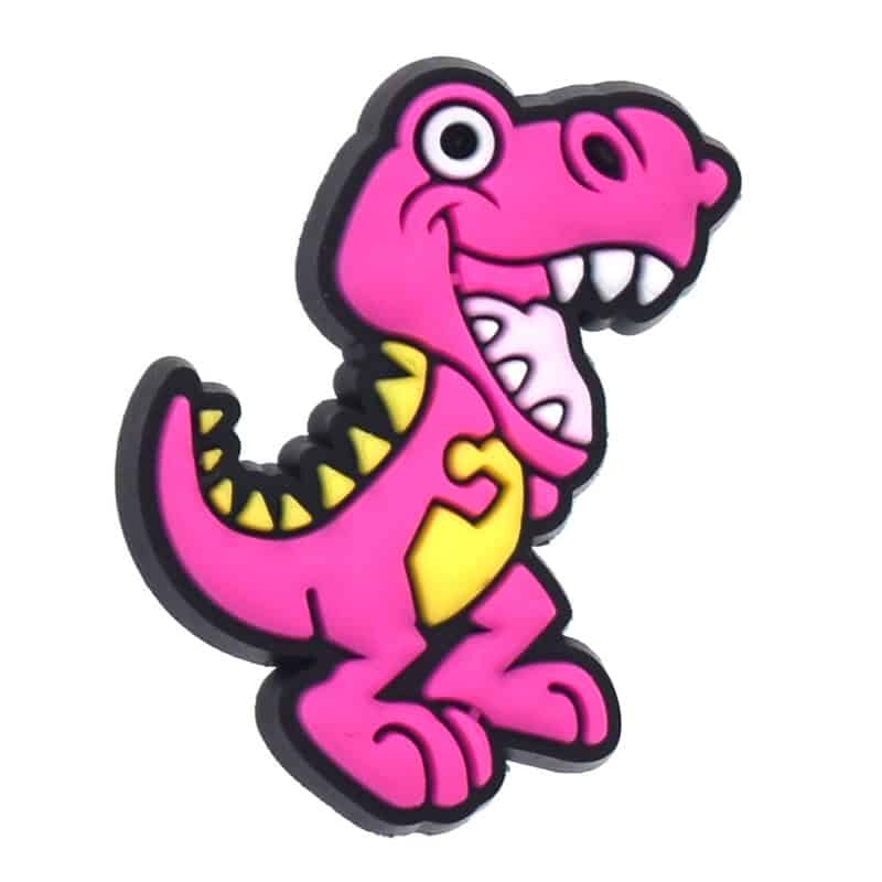 Pink baby laughing Dinosaur 36-41 Shoe Charm