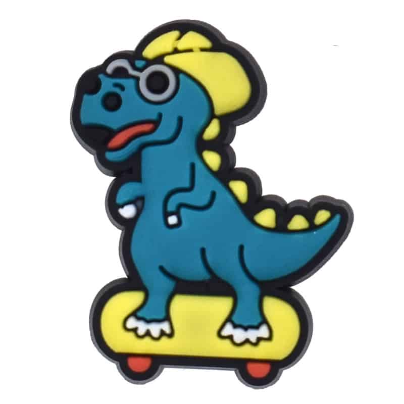 Skateboarder Dinosaur 36-43 Shoe Charm