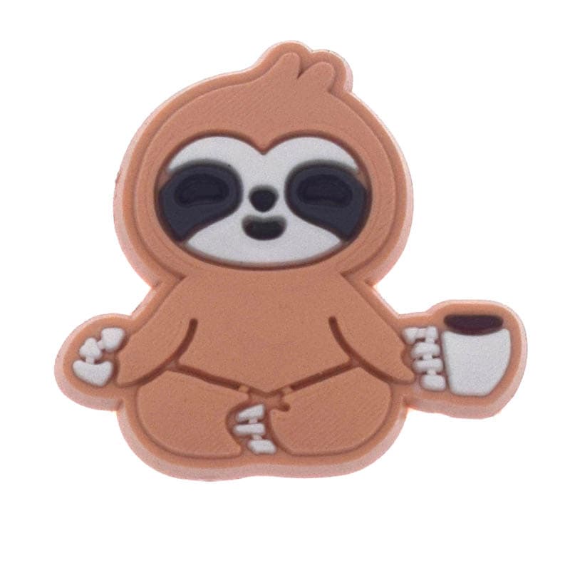 Sloth onesie with tea 361-02 Shoe Charm