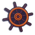 Ship steering wheel Pirates 363-07 Shoe Charm