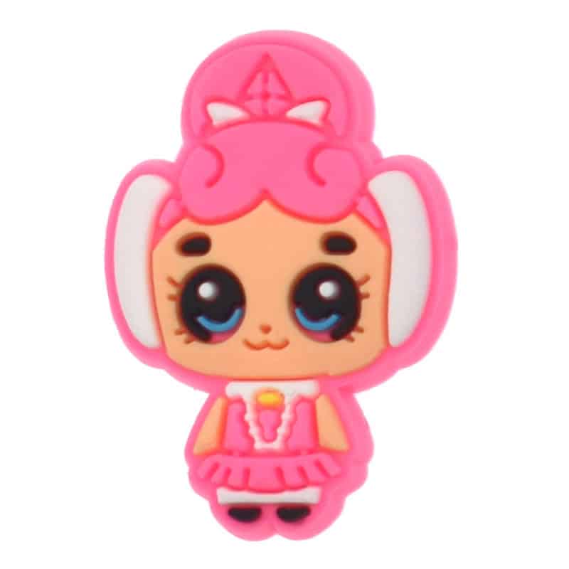 Pink brushback Big eyes doll 365-11 Shoe Charm