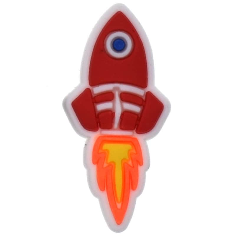 Red rocket launch 37-61 Shoe Charm