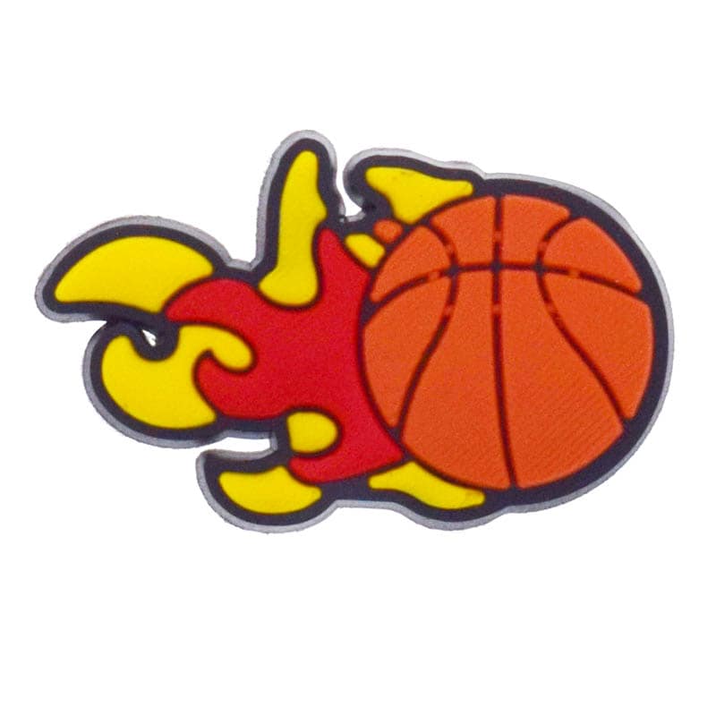 Flaming basketball 370-01 - Shoe Charm