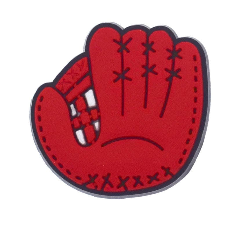 Red baseball glove 370-08 - Shoe Charm