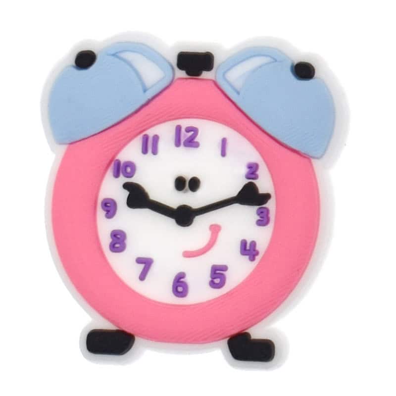 Pink & purple happy alarm clock 372-05 - Shoe Charm