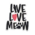 LIVE, LOVE MEOW sign logo CAT 378-01 Shoe Charm