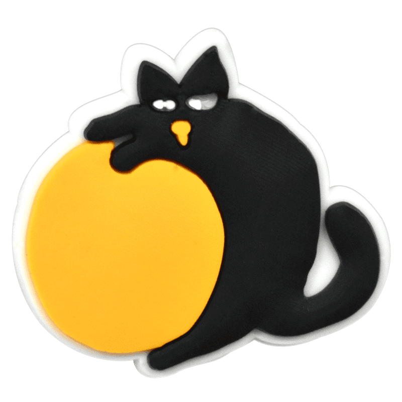 Black cat and ball CAT 378-11 Shoe Charm