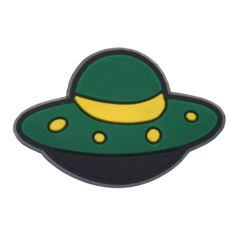 Green flying saucer Shoe Charm