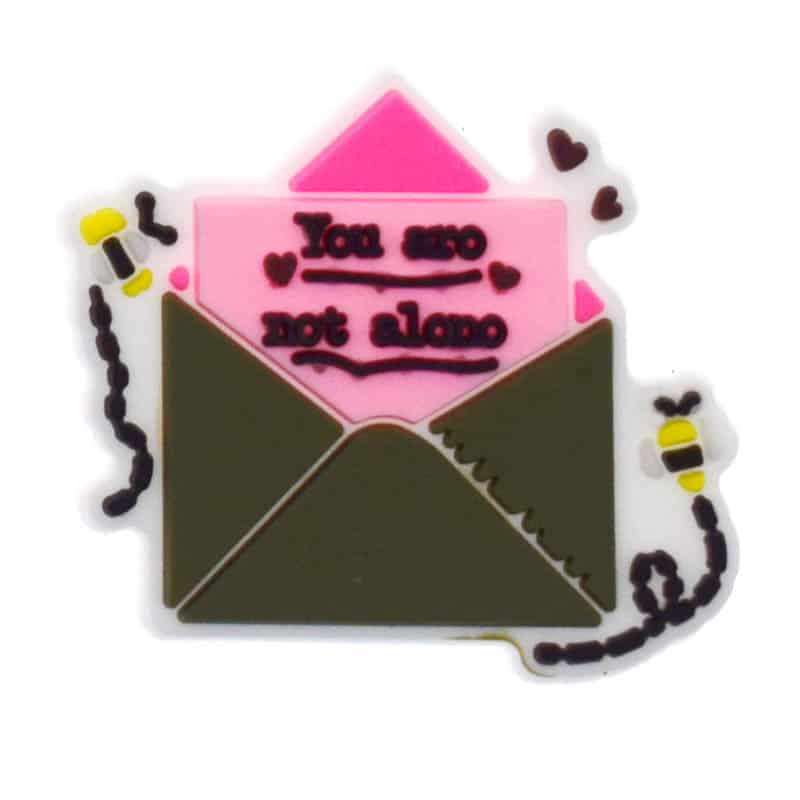 You are not alone pink letter 387-05 - Shoe Charm