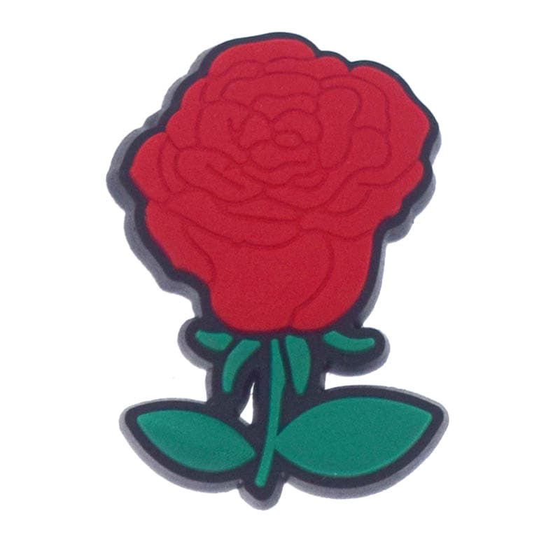 Romantic red rose 387-08 - Shoe Charm