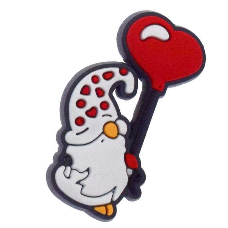 Valentines day gonk with heart baloon 387-12 - Shoe Charm