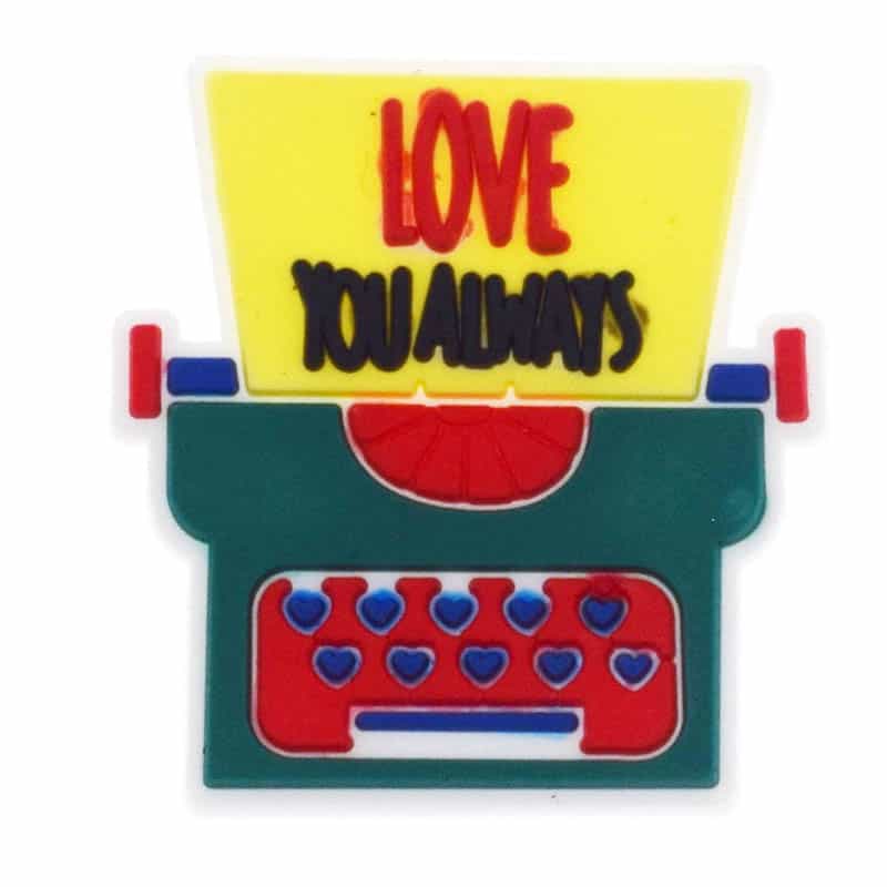 Love you always typewriter 387-14 - Shoe Charm