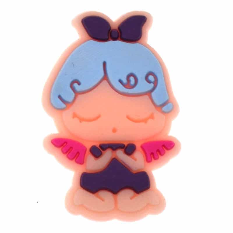 Praying blue haired Cherub 388-05 - Shoe Charm
