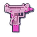 Pink Micro Machine Gun 389-01 - Shoe Charm