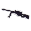 Black Sniper Rifle 389-07 - Shoe Charm