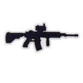 Black AK 47 gun 389-08 - Shoe Charm