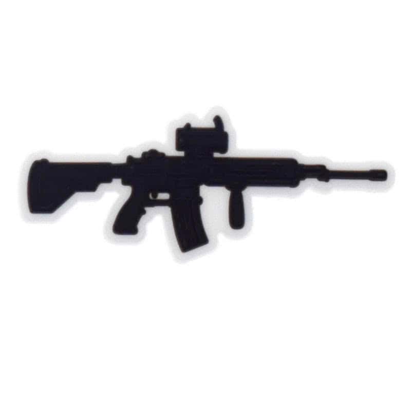 Black AK 47 gun 389-08 - Shoe Charm