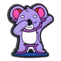 Purple mouse reaching 392-30 Shoe Charm