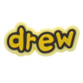 Shoe Charm -  'drew' sign logo from Drew House 393-07