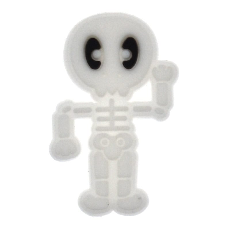 White waving skeleton 397-04 - Shoe Charm