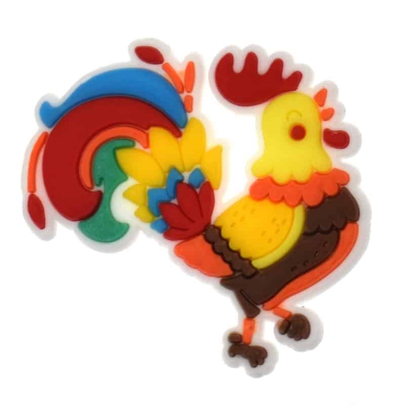 Cockerel with colourful tail 399-12 Shoe Charm