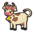 Cow with flower crown & cowbell 399-13 Shoe Charm