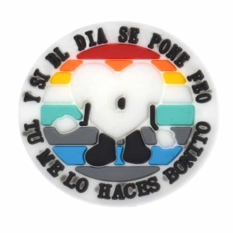 Shoe Charm - "I si bl dia se pone feo" badge Bad Bunny 406-06