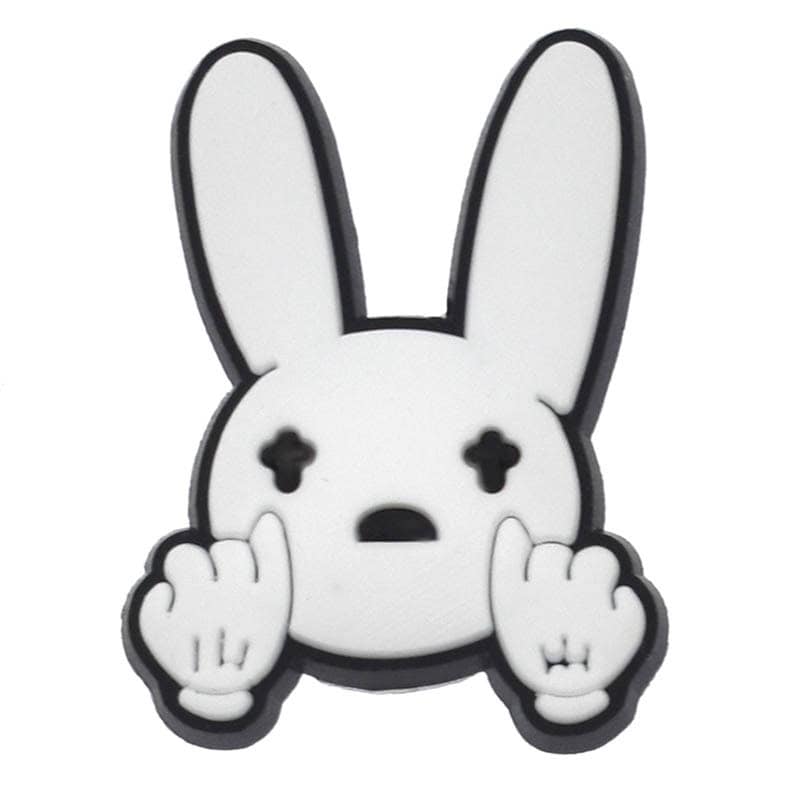 Shoe Charm - White rabbit with hands Bad Bunny 406-09