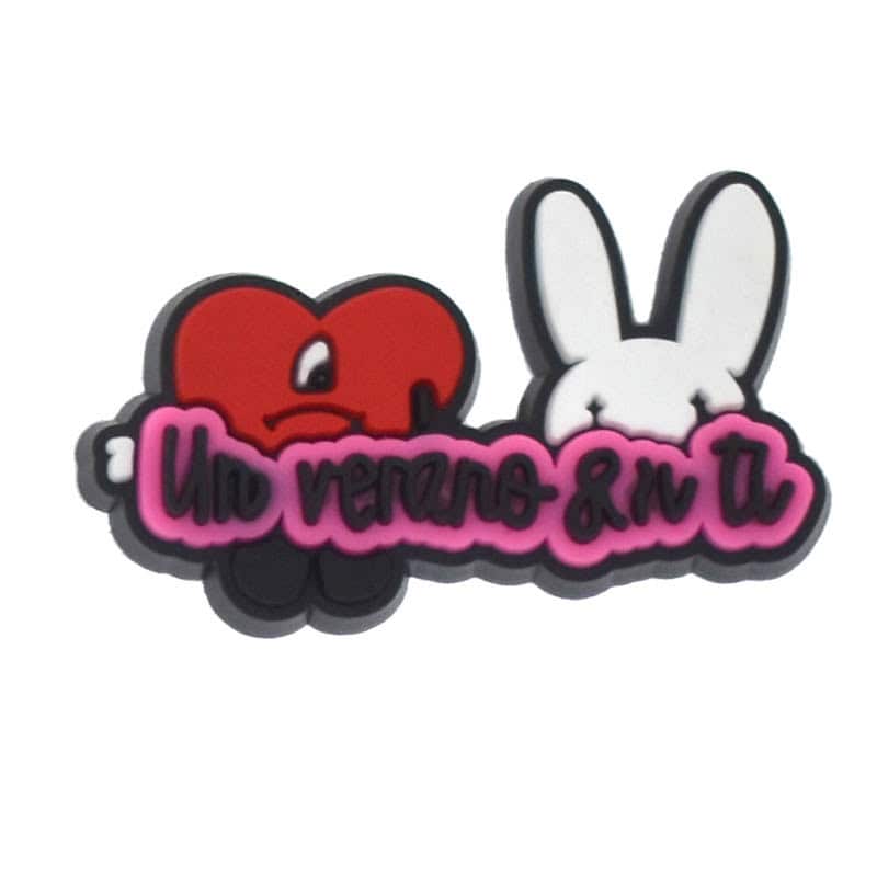Shoe Charm - Heart and rabbit face Bad Bunny 406-27