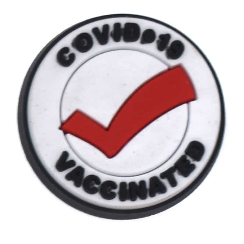 Covid 19 ticked vaccinated badge Medical Care 41-26 Shoe Charm