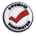 Covid 19 ticked vaccinated badge Medical Care 41-26 Shoe Charm