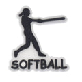 Shoe Charm - Softball Player sillhouette Softball 415-01