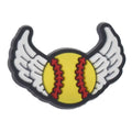Shoe Charm - Softball flying wings  415-03