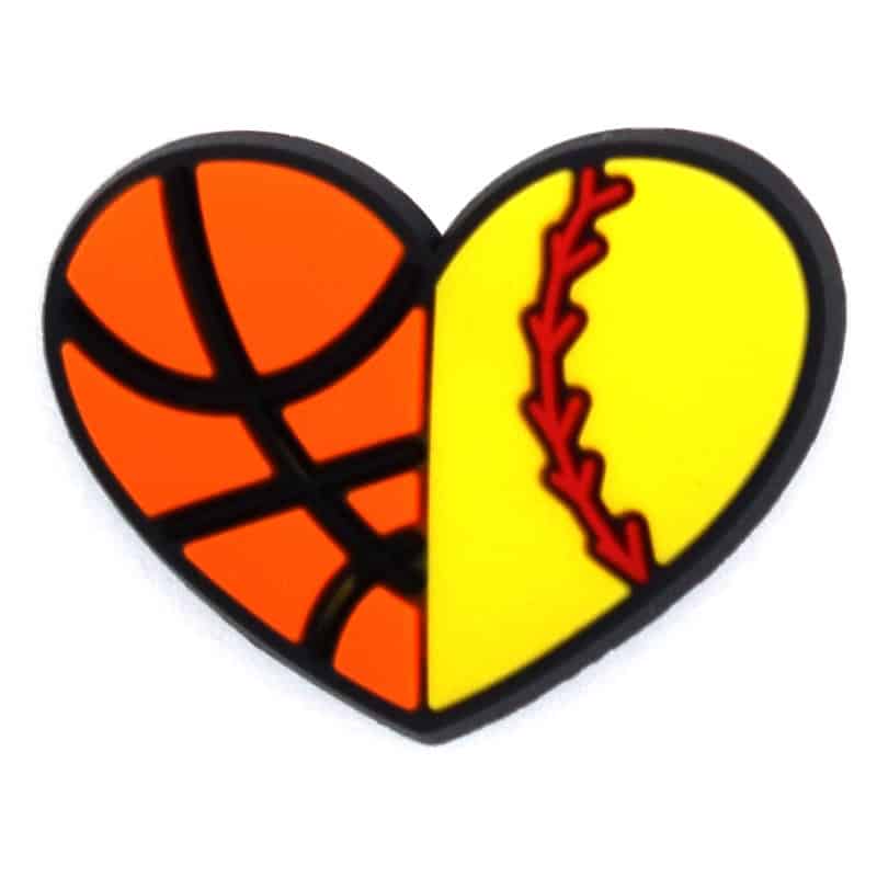 Shoe Charm - Hearts balls Basketball 417-06