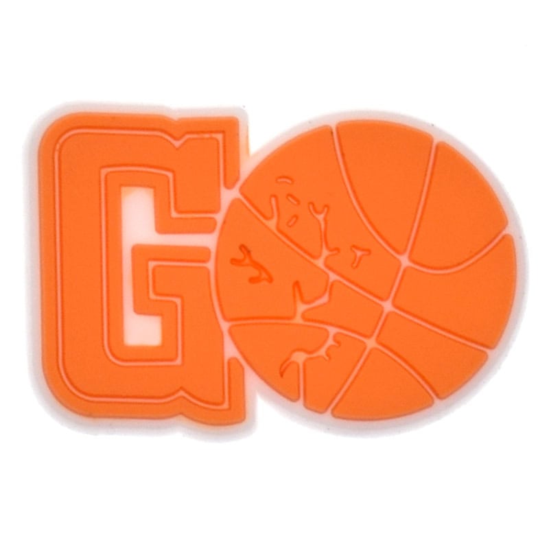 Shoe Charm - GO sign logo badge Basketball 417-09