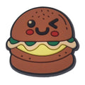 Winking cute burger 423-01 - Shoe Charm